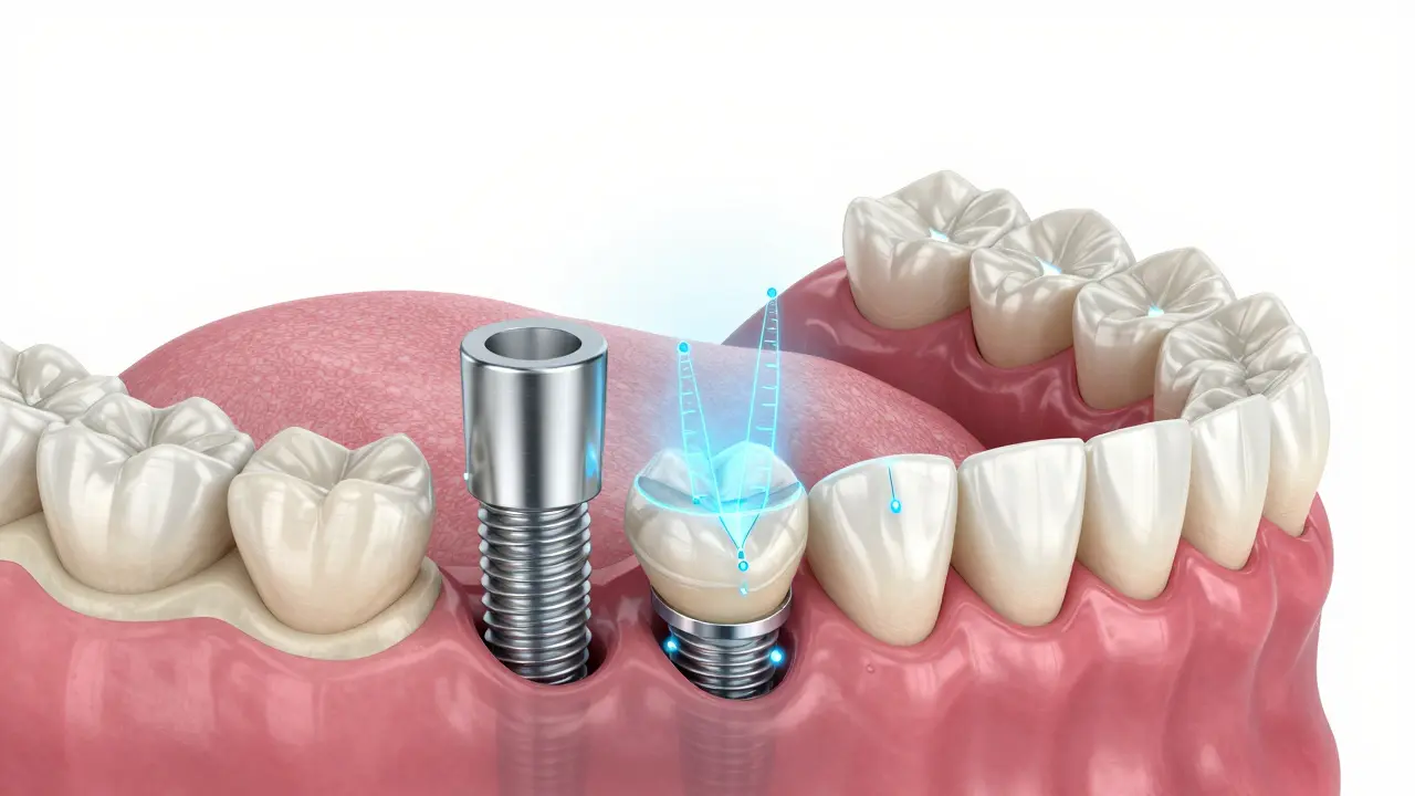 Detailní anatomie zubních implantátů a korunek