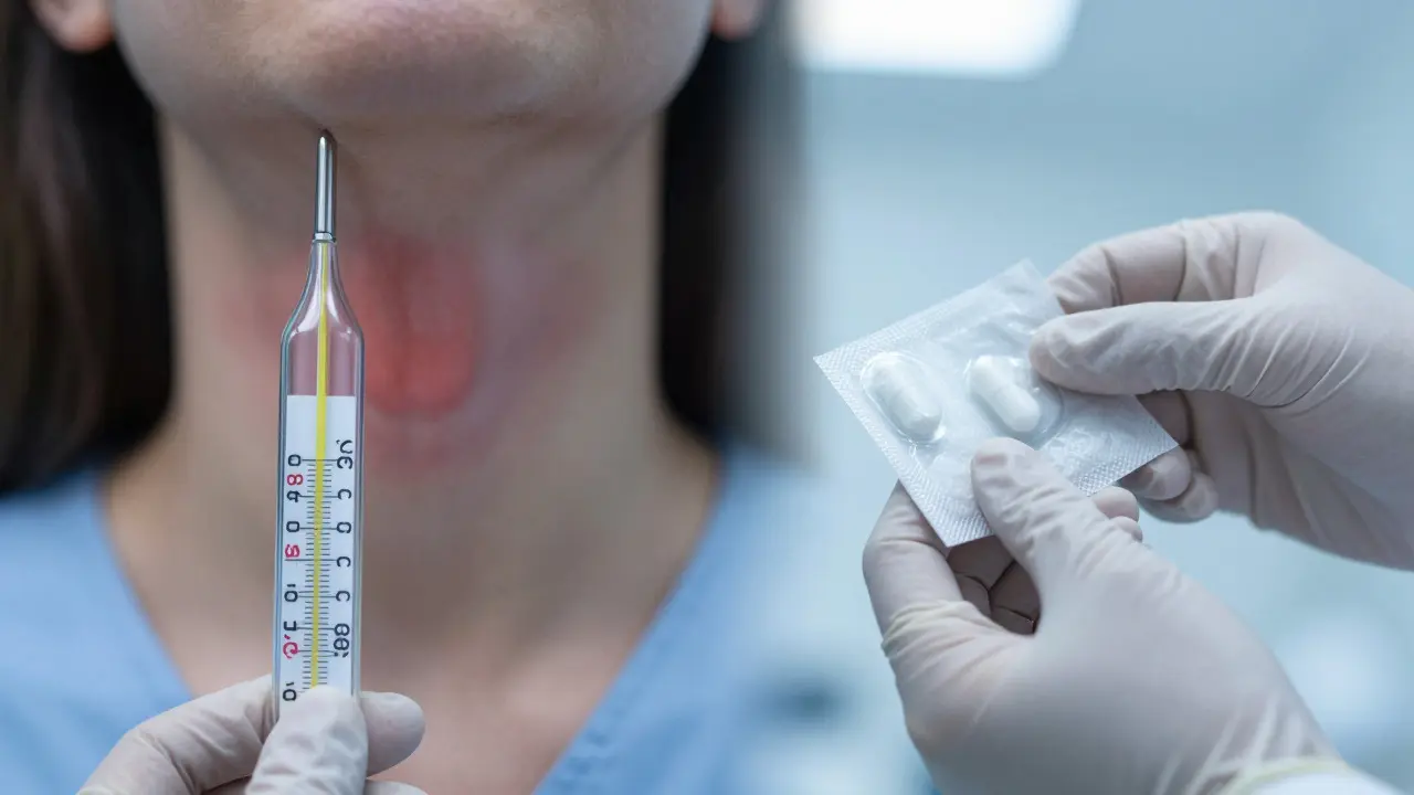 Známky akutní infekce: horečka a potřeba antibiotik u stomatologa