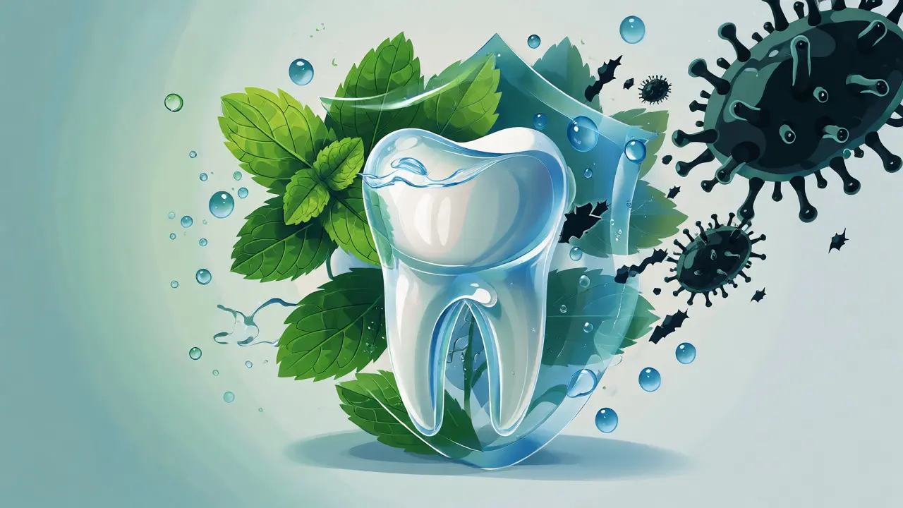 Ilustrace ochrany zubů před plaky pomocí prevence